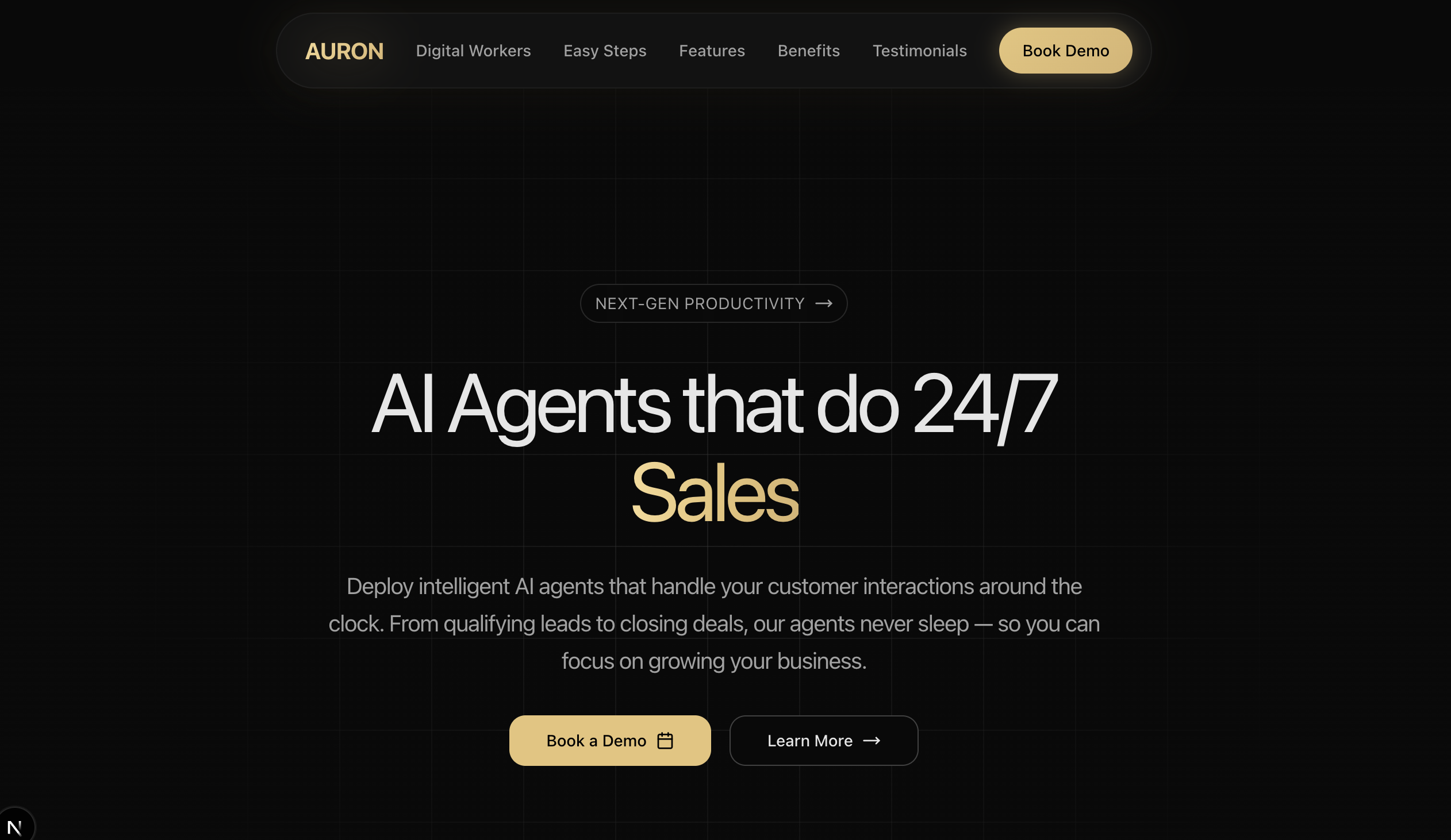 AI agents startup website